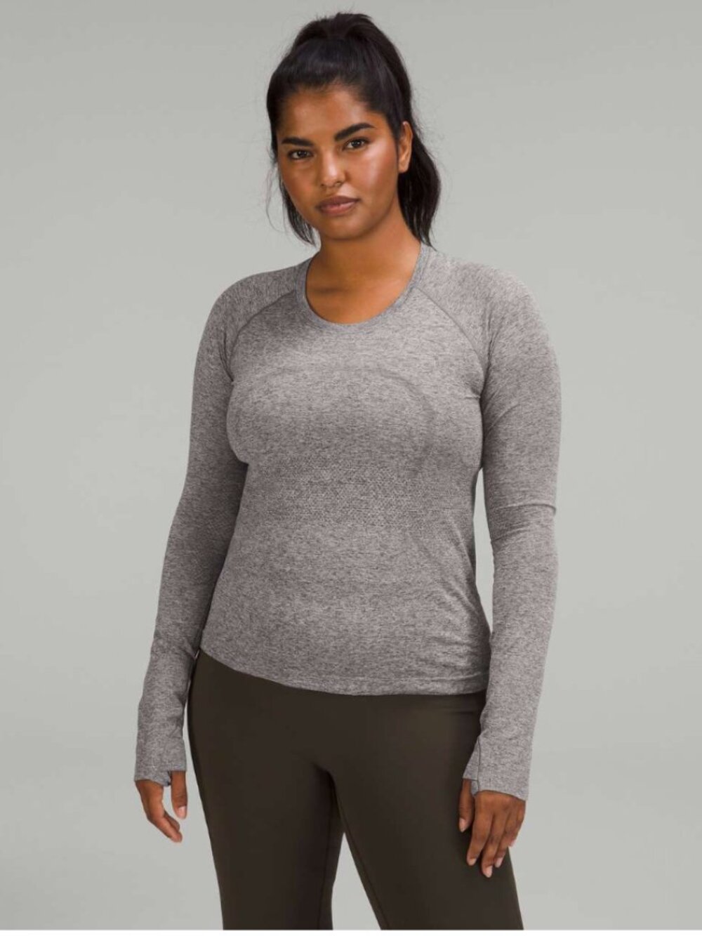Lululemon Swiftly Tech Long Sleeve Shirt 2.0 *Race Length Grey 12